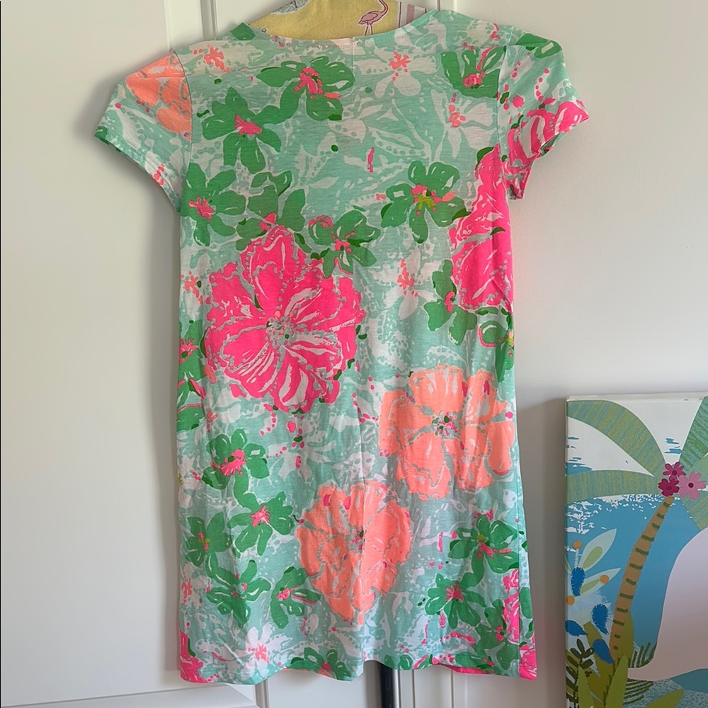 Lilly Pulitzer Girls Dress in Pink and Green - Picture 2 of 7